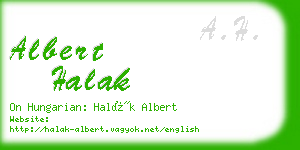 albert halak business card